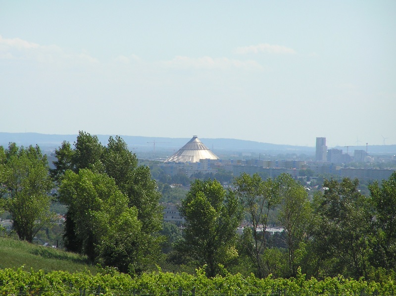 Blick aufs Rinterzelt vom Bisamberg aus